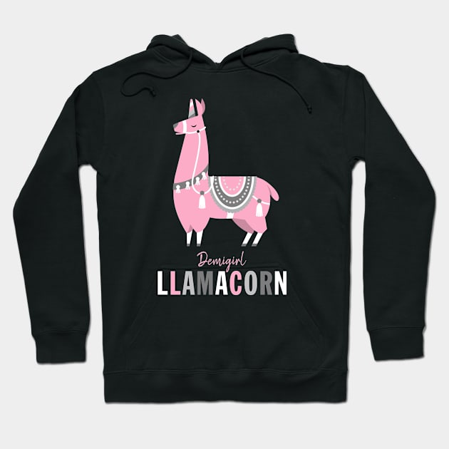 DemiGirl Llamacorn Hoodie by RussellTateDotCom